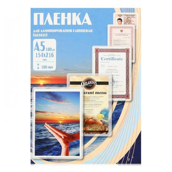 Пленка для ламинирования Office Kit А5 154x216 мм 100 мкм
